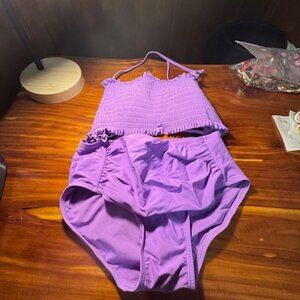 H2OH Colours Purple Bikini Top, Size L